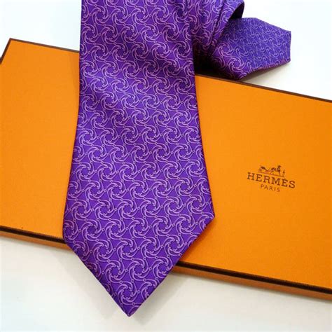 hermes purple tie